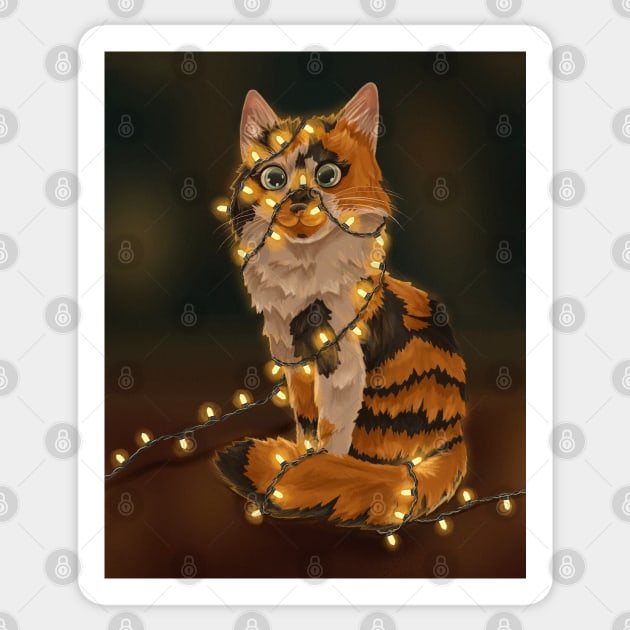 Kitten Lights Sticker by the-artsy-park